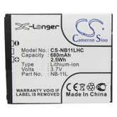 Digitale Camera Accu 3.7V 680mAh Li-ion Voor Canon