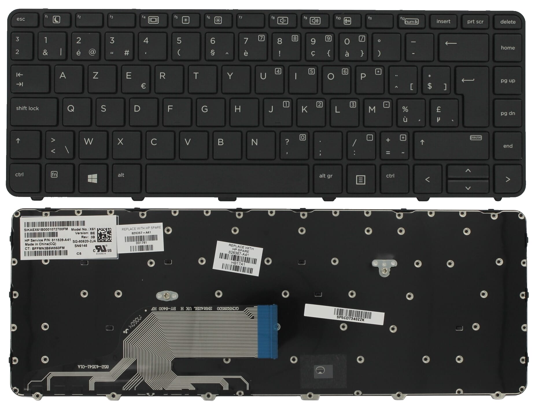 HP Laptop Toetsenbord Azerty BE