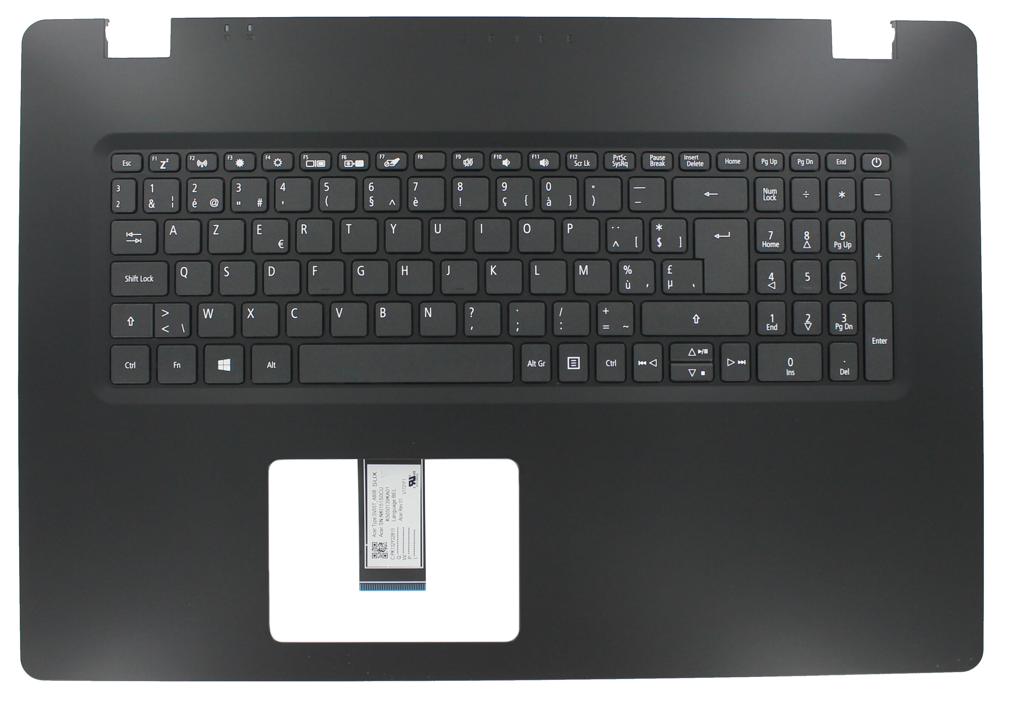 Acer Laptop Toetsenbord Azerty BE + Top Cover - Zwart