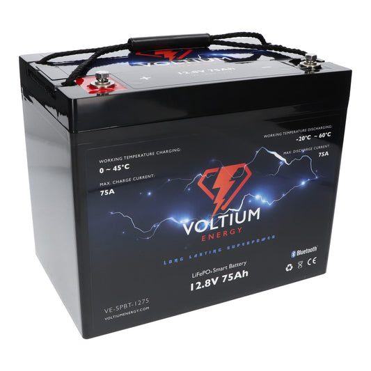 Voltium Energy LiFePO4 Accu 12,8V - 75Ah Bluetooth