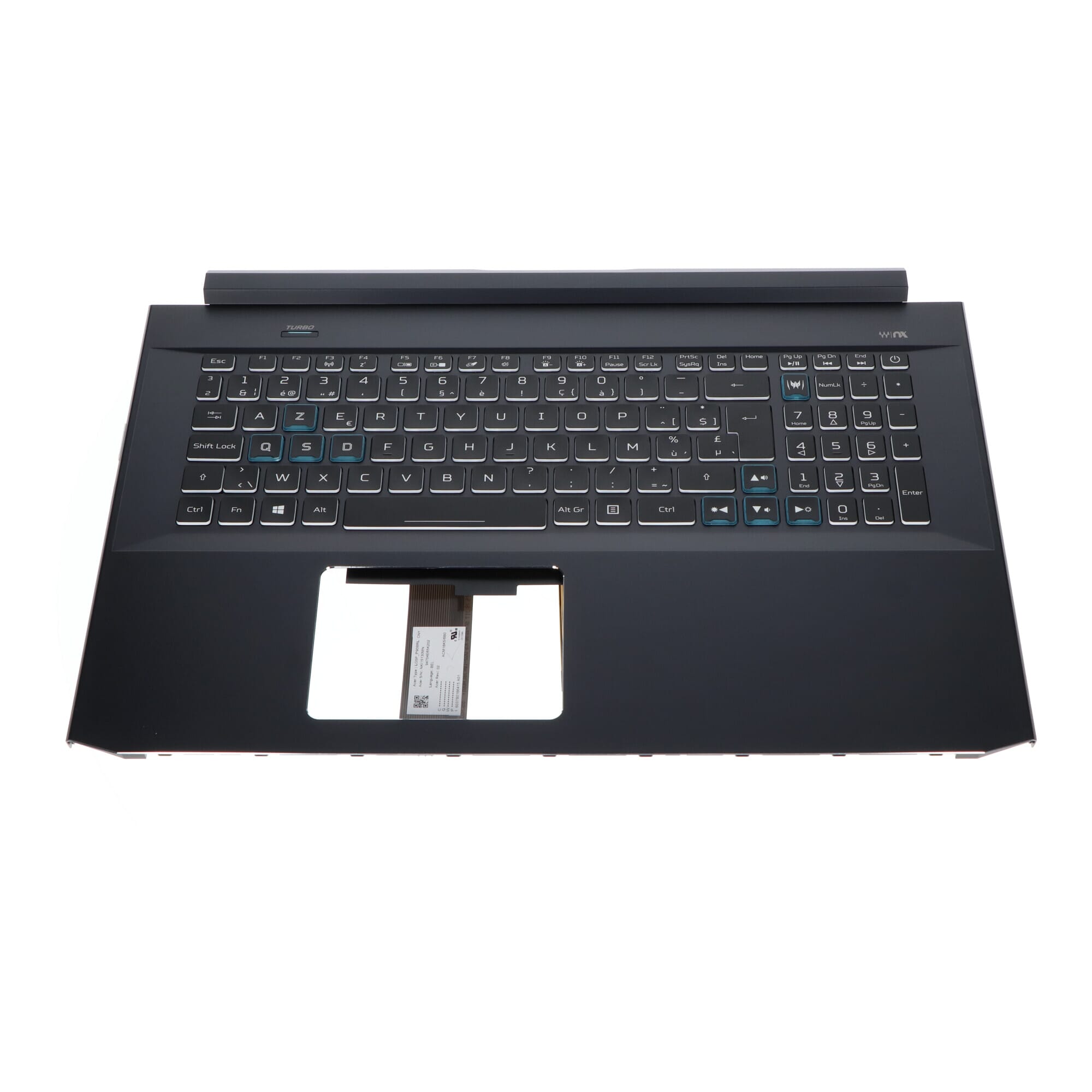 Acer Laptop Toetsenbord Azerty BE + Top Cover, Backlit