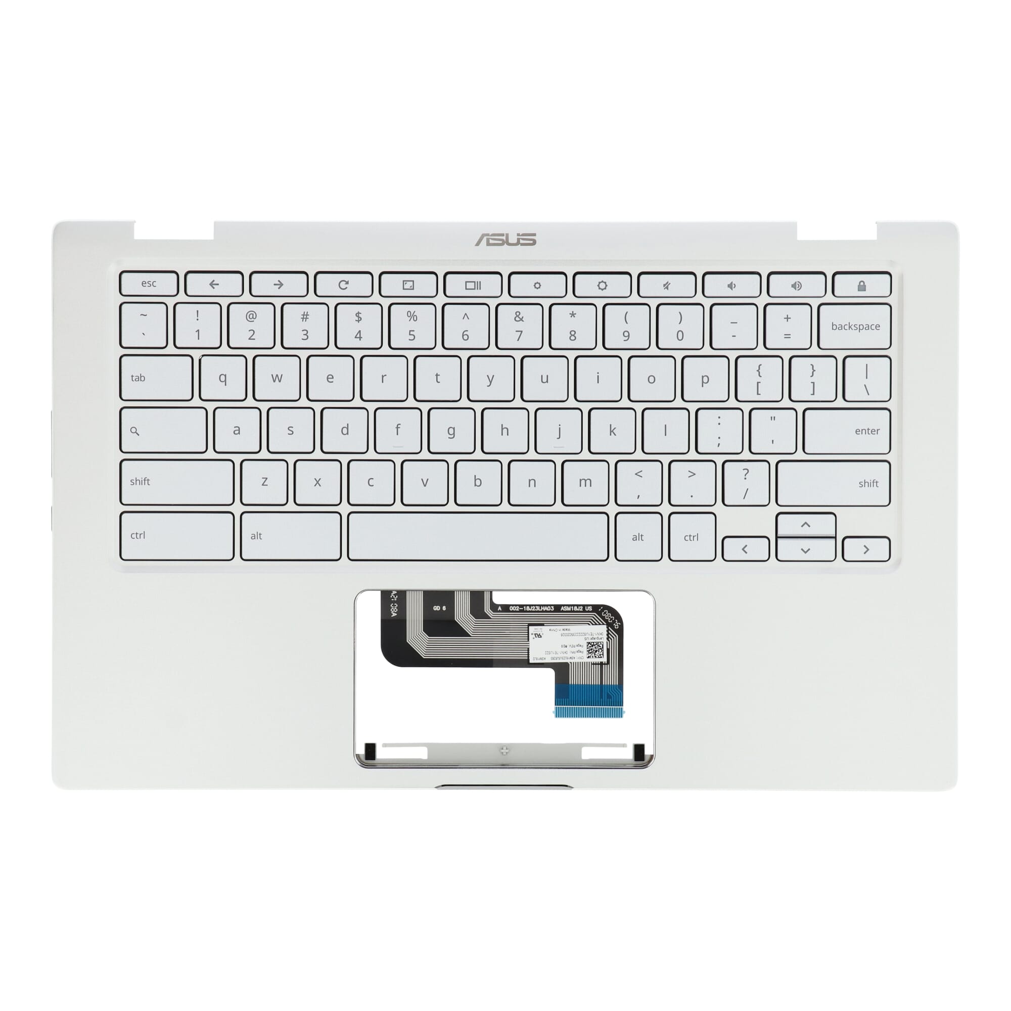 Asus Laptop Toetsenbord Qwerty US + Top Cover - Zilver